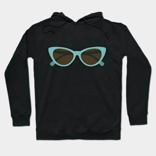 Funky modern turquoise sunglasses Hoodie